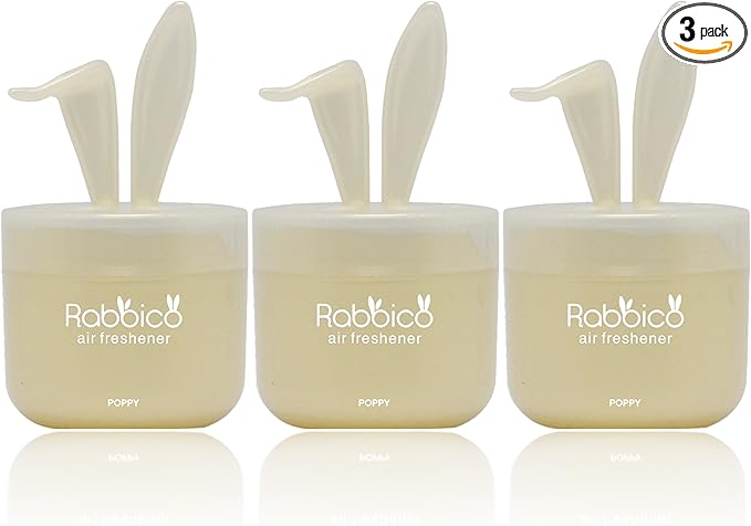 Rabbico Sweet 3 Packs, Rabbit lovely ears shape for Car, Home, Office Air Freshener White Musk Scent - Beautiful mix of floral fruity musk fragrances
