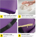 Car Armrest Cushion, Soft Memory Foam Auto Armrest Pillow with Storage Bag, Leather Center Console Arm Rest Padded Cushion with Phone Holder, Universal Car Accessories (Purple)
