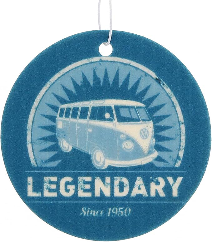 BRISA VW Collection Volkswagen Air Freshener, Room Freshener, Deodorizer for Cars T1 Bus Campervan Motif (Fresh/Blue/Set of 2)