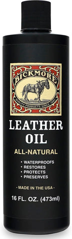 Bickmore Leather Oil Leather Conditioner 16oz | Waterproofs, Protects, and Restores Boots, Jackets, Auto, Furniture, and All Leather Goods | Made in The USA