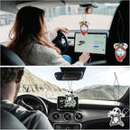 Horror Christmas Skull Car Air Freshener Card Pendant（8Pack Fresh Ice Scent） Gifts Cartoon Halloween Merch Party Supplies Room Decor Accessories for Hanging Rearview Car Interior