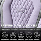 Coverado Automotive Seat Covers, Car Seat Covers Full Set, Purple Car Seat Cover, Car Seat Covers Front Seats Back Seat Cover, Waterproof Car Seat Cushion,Leather Seat Protector Fit for Most Cars