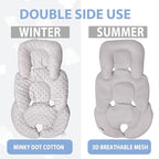Infant Carseat Insert, 2-in-1 Reversible Baby Car Seat Cushion for Newborn Toddler Head & Body Support Car Seat Pad for Carseats, Strollers, Swings, Bouncers