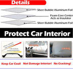 Big Hippo Car Windshield Sun Shade-Jumbo/Standard Car Window Shades Keeps Vehicle Cool-Front UV Ray Protector Sunshade-Easy to Use Sun Shade-Silver(55.16"X 27.5")