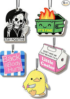 5pcs Funny Meme Car Air Freshener Automotive Accessories Car Interior Hanging Scents Mirror Decor for Men Women Teen Girls Adults Gag Gifts
