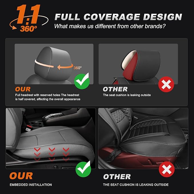 AOMSAZTO Custom Fit Car Seat Covers for Honda CRV: 2023 2024 2025 2026 Faux Leather Full SetCar Seat Cover (5 Seats,Gray)
