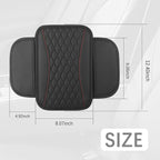 Patchwork Leather Center Console Covers for Cars,Upgraded Arm Rest Cover for Car with Side Storage Pocket for Car Seat Organizer,Middle Console Cover Stylish Car Decoration (Black)
