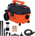 BLACK+DECKER Shop Vacuum Wet and Dry, 4 Gallon 5.0 Peak HP Wet/Dry Vacuum, Quiet Operation with Muffler, Long Reach Cleaning Range & On-Board Storage, Complete Accessory Set, BDXV18905P-4