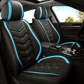 Car Seat Covers for Mitsubishi Outlander 2003-2026, Premium Nappa Leather Car Seat Cover, Stylish Sport Seat Covers， Automobile Seat Cover Sets.(Standard 2 Seats/Black Blue)
