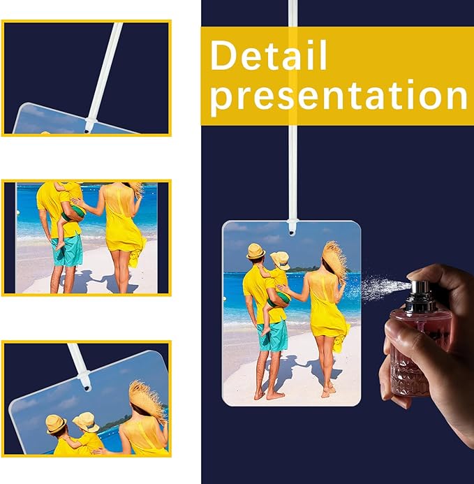 200 pcs sublimation air fresheners blanks ，sublimation car freshener blanks with packaging air freshener blanks DIY Air Freshener for Car and Home Hanging Decoration