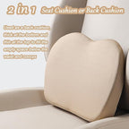 2 in 1 Wedge Car Cushions or Lumbar Support for Driving - 3.5 Inches Soft Memory Foam Driver Seat Cushion for Car Truck - Comfort Coccyx Cushion for Tailbone & Back Pain Relief, Gray