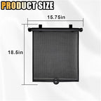 2PCS Car Window Shades for Baby, 18"×15" Retractable Car Shades for Side Window with Suction Cups, Blocks Heat and UV Rays Glare Protection, Baby Auto Accessories for Cars House Office Window