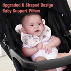 KAKIBLIN Baby Neck Pillow, Upgraded Baby Support Pillow,Babies Head Pillow,Neck Support Pillow for for Car Seat, Stroller, Pushchair,Travel (Hippo)