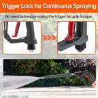 Pressure Washer Gun with Swivel, with Replacement Wand Extension, with M22 14mm & 15mm Fitting, 3/8" Quick Connect Plug, 5 Nozzle Tips with Nozzle Holder, 5000PSI, 41 Inch, Stainless Steel