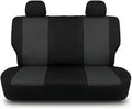FH Group Automotive Rear Car Seat Covers for SUV, Trucks, Sedan and More - Universal Fit Front High Back & Rear Solid Bench Design Interior Accessories - 3D Mesh Fabric Center Panel - Black