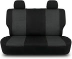 FH Group Automotive Rear Car Seat Covers for SUV, Trucks, Sedan and More - Universal Fit Front High Back & Rear Solid Bench Design Interior Accessories - 3D Mesh Fabric Center Panel - Black