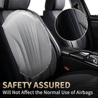 FLORICH Car Seat Covers, Premium Leatherette Car Seat Covers Full Set, Automotive Vehicle Seat Cushions Front Seats and Back, Waterproof Seat Protectors for Sedans Cars SUV Trucks, Black&Gray