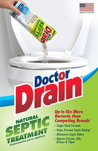 Monthly Natural Septic Tank Treatment - One Flush Septic Enzyme Treatment Packets, Eliminates Odors Effectively, Prevents Septic Backup, Safe for All Pipes (Packet of 6)