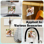 Custom Air Fresheners with Picture - Personalized Double Sided Photo Text Air Freshener for Car Wardrobe Bathroom Hanging Ornaments (Square-1PCS)