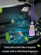 Ikeda Car Air Freshener: Hanging Car Smell Air Freshener | 10ml Hanging Car Perfume | Long Lasting Fragrance | Strong Scents Diffuser for Auto Home (Peach|Circular)