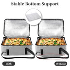 Bodaon Insulated Casserole Carrier Bag, Fits 9"x13" and 11"x15" Baking Dish with Lid, Casserole Carriers for Hot or Cold Food for Transport (Grey)