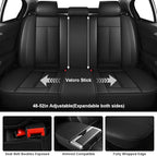 Fit for 98% of Mercedes Benz Car Seat Covers, Premium Nappa Leather Seat Cover, Fully Wrapped Protect Modern Style Seat Cover (5-Seat Standard, Classic Black)