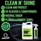 Nanoskin CLEAN N’ SHINE Interior Cleaner, Conditioner & Dressing 30 Gallons –Car Wash Interior Spray for Car Detailing | Restores Leather, Plastic & Vinyl Surfaces | For Cars, Trucks, Motorcycles, RVs