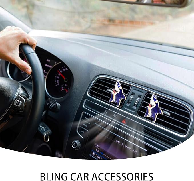 Shark Air Vent Clip Car Air Freshener Ocean Themed Car Decor Long Lasting Essential Oil Diffuser Beach Decorations for Women Teens