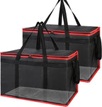 Bodaon Large 2-Pack Insulated Food Delivery Bag With Hard Bottom, XXXL Bags, Rideshare Delivery Bag, Grocery Shopping and Catering, Cold/Hot Styrofoam Carrier for Travel/Car