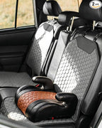 Owleys Premium Leather Car Seat Protector for Child 2 pcs Gray