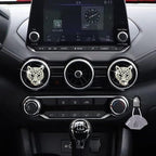 2 Pcs Silver Bling Leopard Air Vent Clips, Crystal Car Air Fresheners Vent Clips Diffuser Vent Clip Rhinestone Leopard Decoration Car Interior Decor Bling Accessories, Automotive Air Fresheners