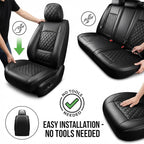 Fit Integra Car Seat Covers for Acura Integra 2023-2026 - Premium Leather, Waterproof, All-Weather, Airbag Compatible, Anti-Slip, Breathable, Easy Install, Seat Protectors, Full Set, Black