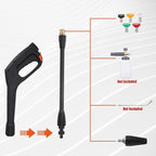 Pressure Washer Gun Kit, Replacement Pressure Washer Extension Wand with Nozzle– Compatible with Some of Portland Husky Black Decker Ford Pulsar ShopForce Taskforce Powerwasher Taskmaster