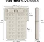 YITAHOME SUV Air Mattress with Pump, Pillows, Carry Bag & Repair Kit, 10" Inflatable Car Camping Bed for SUV, Jeep Wrangler, 4Runner & Mid-to-Large SUVs, Gray