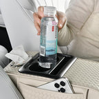 Car Armrest Cushion Cover Car Center Console Memory Foam Booster Pad with Storage Pocket and Tissue Hole for Sedan Vehicle (Cupholder - Coffee, 13.39 * 7.68 * 2.95'' / 34 * 19.5 * 7.5cm)