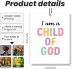 Trendy Pink Cute Christian Car Air Freshener 4 Pcs - Cute Girly Religious Hanging Air Freshener 4 Pcs for Cars Closet Drawer Books, Preppy Christian Car Accessories Mirror Decor for Women Girls 045