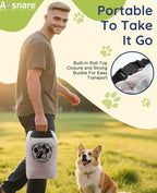 Pet Food Storage Bag for Travel - Transparent Leak-Proof Dog Food Container with Roll-Top Closure, Keeps Kibble Fresh for Camping Trip, Dog Boarding, Weekend Getaways (14 Cups+bowl)