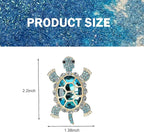 Turtle Car Accessories, Cute Turtle Air Fresheners Diffuser Vent Clip, Crystal Rhinestone Auto Air Conditioning Outlet Clip, Sea Turtles Car Decorative for Women (Blue, 2PCS)