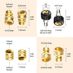 Twinkle Star Pressure Washer Adapter Set, Quick Disconnect Kit, M22 14 mm Quick Connect Swivel to 3/8'' Quick Connect Fittings, 3/4" to Quick Release 9 Sets