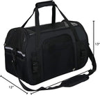 EliteField Soft Pet Carrier (3 Year Warranty, Airline Approved) Soft Sided Dog Puppy Cat Carrier Travel Bag (X-Large: 21" L x 12" W x 13" H, Black)