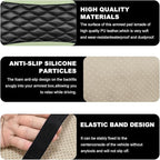 Car Center Console Cushion Pad, 12.6 × 7.48 Inches Waterproof Car Armrest Seat Box Cover, PU Leather Armrest Cover Protector for Most Vehicle, Universal Car Interior Accessories (Green)