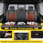 LINGVIDO Car Seat Covers Full Set (5 Seats) - Premium Perforated Nappa Leather, Waterproof Shield, Omni-Adapt Fit SUVs Sedans, Ultimate Family & Pet Protection
