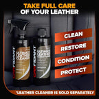 Leather Couch Conditioner & Restorer - Full Leather Restore & Conditioning Kit with Applicator Pad for Car Seats, Couch, Furniture, Shoe, Sofa, Bag & Purses - 18 fl. oz.