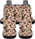 KEIAHUAN Car Seat Covers for Front and Rear Seat Duck Camo Hunting Auto Interior Decoration Accessories for Sedan, Truck, SUV, Van, 4 Piece