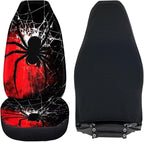 Goth Spider Car Seat Cover Waterproof Automotive Decoration Accessories for Women Men,Goth Spider Design Universal Front Seat Cover for Cars SUV Trucks, Set of 2