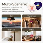 HINFKA 10-1000 Pcs Custom Air Fresheners with Picture – Personalized Double-Sided Car Freshener with Logo or Photo, Bulk Customized Gifts for Business Events and Branding (A04-Heart)