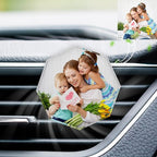Personalized Photo Crystal Car Vent Clip,Fresh Scented Car Vent Clip with Photo Car Accessory,Customized Photo Vent Clip,Dad's Day for Dad's Husband