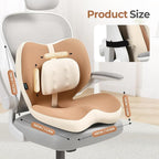 FLORICH 2 in1 Truck Seat Cushion and Lumbar Support Pillow Memory Foam Car Seat Cushion with Adjustable Strap for Truck Driver Long Drives, Fits Semi Truck Seat,Car,Office&Gaming Chair(Brown)