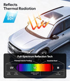 Wigoo for Subaru Forester Windshield Sunshade [OEM Design, 100% Sun Blockage] Foldable Heat Insulation Sun Shade with Storage Bag, for Subaru Forester (2019-2026), Silver Coating