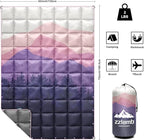 zzlamb Camping Blanket for Cold Weather,Outdoor Puffy Blanket Portable Down Alternative,Windproof Warm Cloak with Snaps,Cozy Quilt Backpacking Picnic RV Travel Plane Car Hammock Beach Climbing